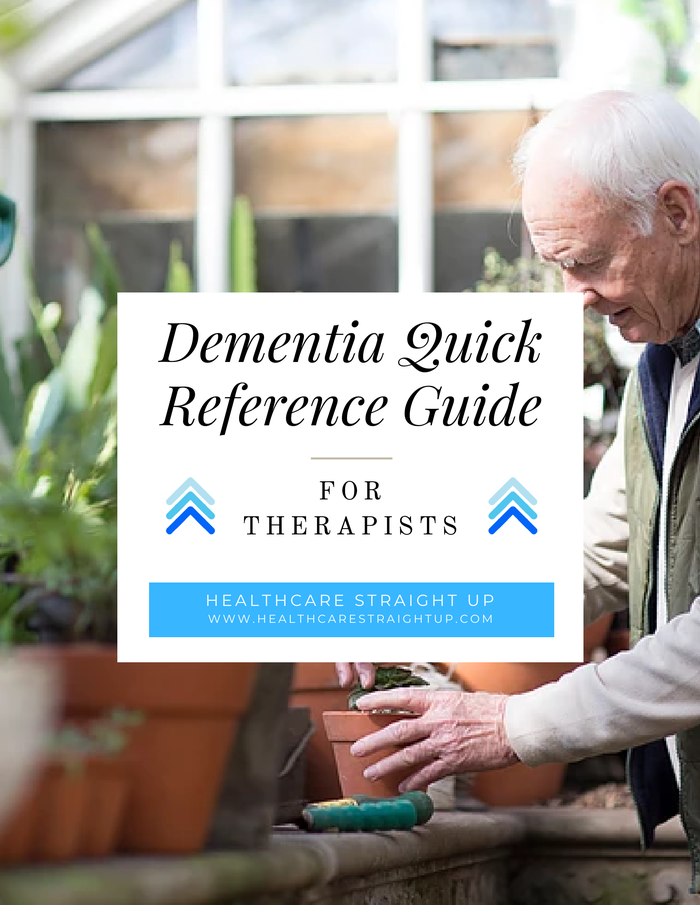 Cover of the Dementia Quick Reference Guide for Therapists