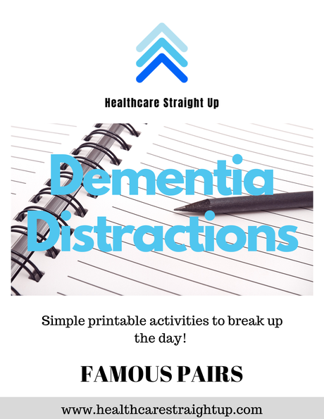 Cover of the Famous Pairs activity sheet