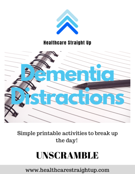Cover of the Unscramble activity sheet